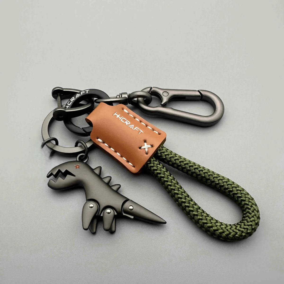 Motorcycle Decoration Accessories and Car Keychain Single Leather Woven Rope Metal Keychain Handbag Pendant Small Gift Qme Style 5