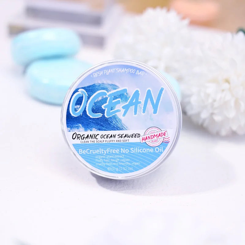 Fresh Ocean Fragrance Shampoo Soap Plant-based Sea Salt Deep Cleaning Qme