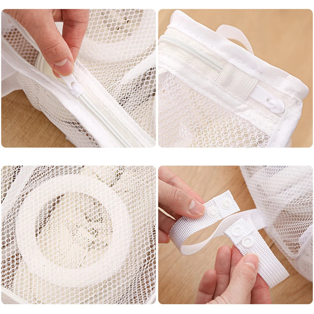 Laundry Bag Protection Bag Lazy Person Shoe Bag Bra Underwear Bag Protection Bag Shoe Built-In Divider Bathroom Qme