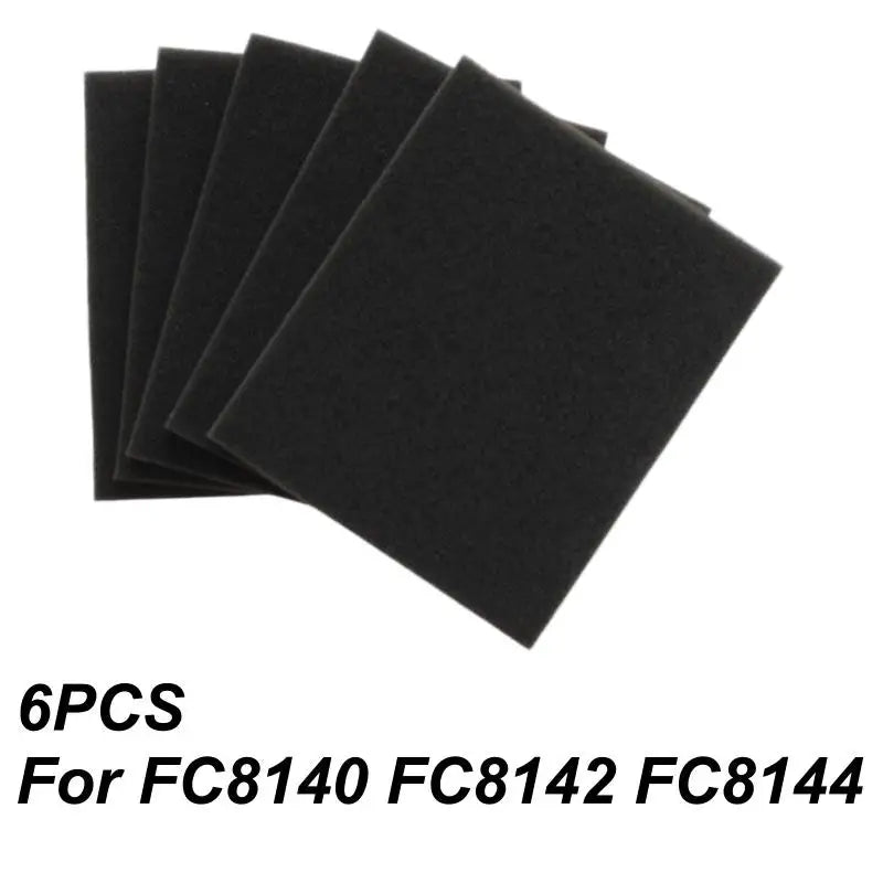 6Pcs 132x112x10mm Sponge Cotton Replacement Filters For FC8140 FC8142 FC8144 FC8148 Vacuum Cleaner Qme