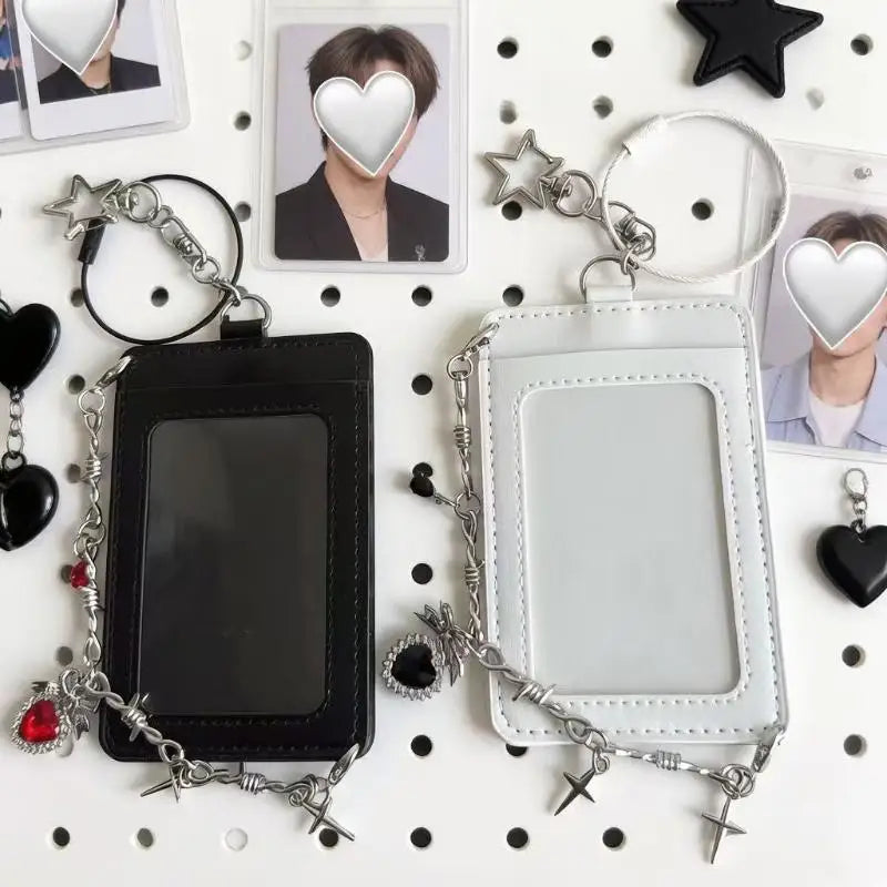 Kpop Photocard Holder PU Leather Photo Card Idol Photocards Cover Qme