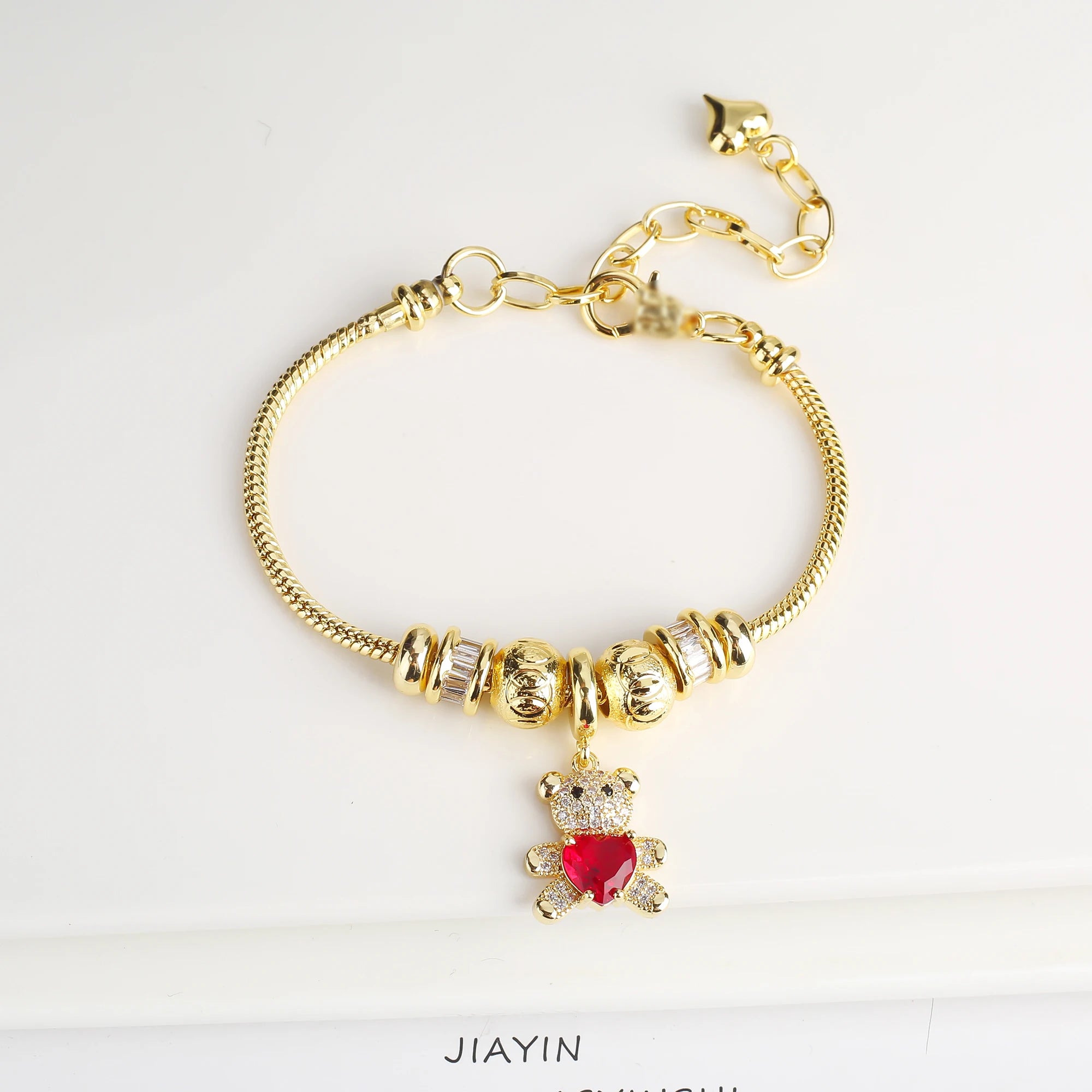 High Quality Crystal Zircon Bear Snake Bone Chain Bracelet Creative For Women Girls Animal Jewelry Accessories Gifts Daily Wear Qme 5