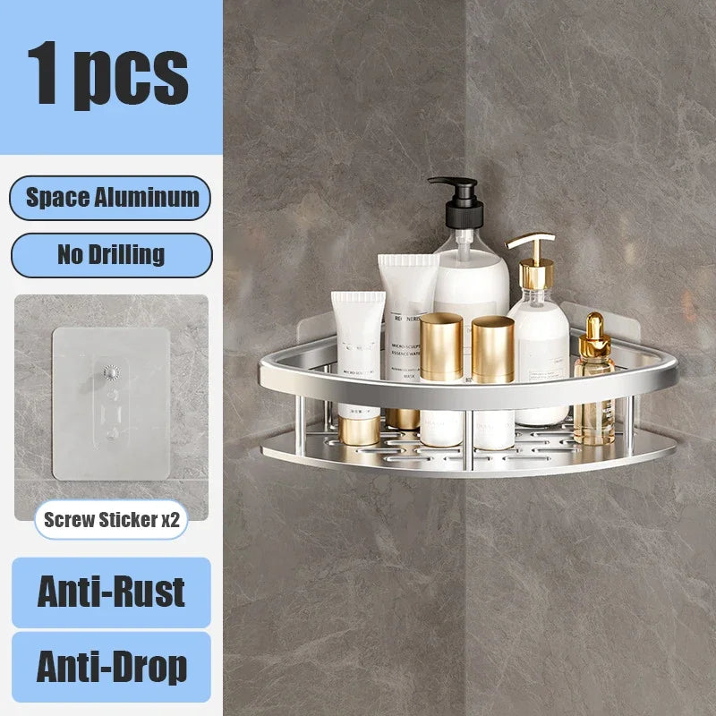 Bathroom Storage Rack Environmentally Friendly Recyclably Support Rack Shampoo Shower Soap Solution Organizer Household Products Qme rectangle-sliver