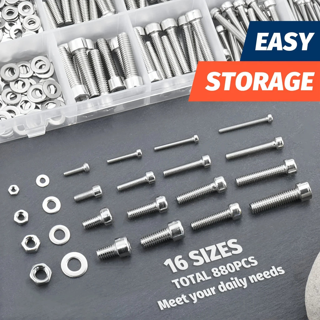 Accessory set - Hexagonal head bolts, nuts, screws and screws Qme
