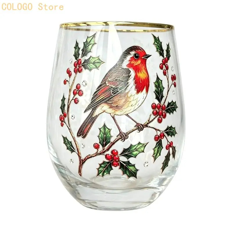 Rounded Clear Glass Cup Meal Service Stemless Beverage Juice Water Qme sparrow CN