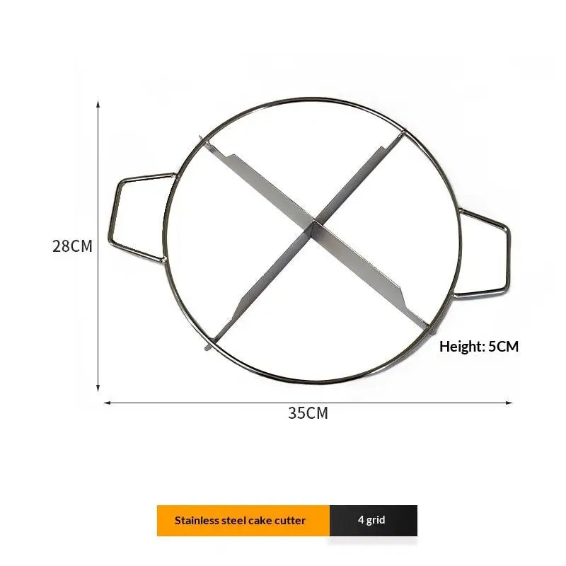 Cutter Slicer Stainless Steel Pastry Portion Marker Pizza Pie Divider Qme 4 grids