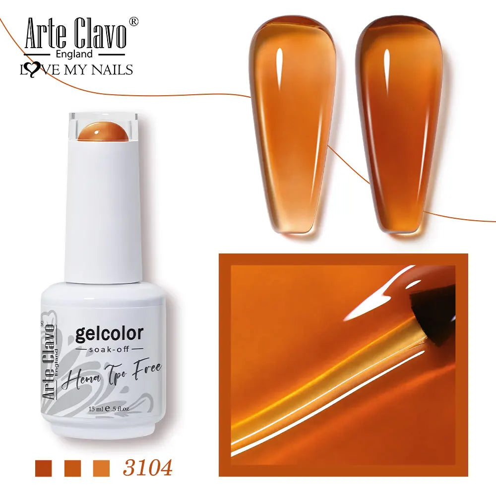 Arte Clavo Summer Nails Tip Candy Series Jelly Gel Nail Polish Blue