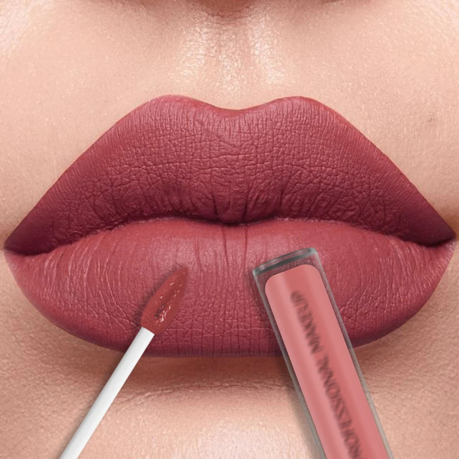 Matte Highly Pigmented Lip Glaze Velvet Finish Liquid Lipstick Qme