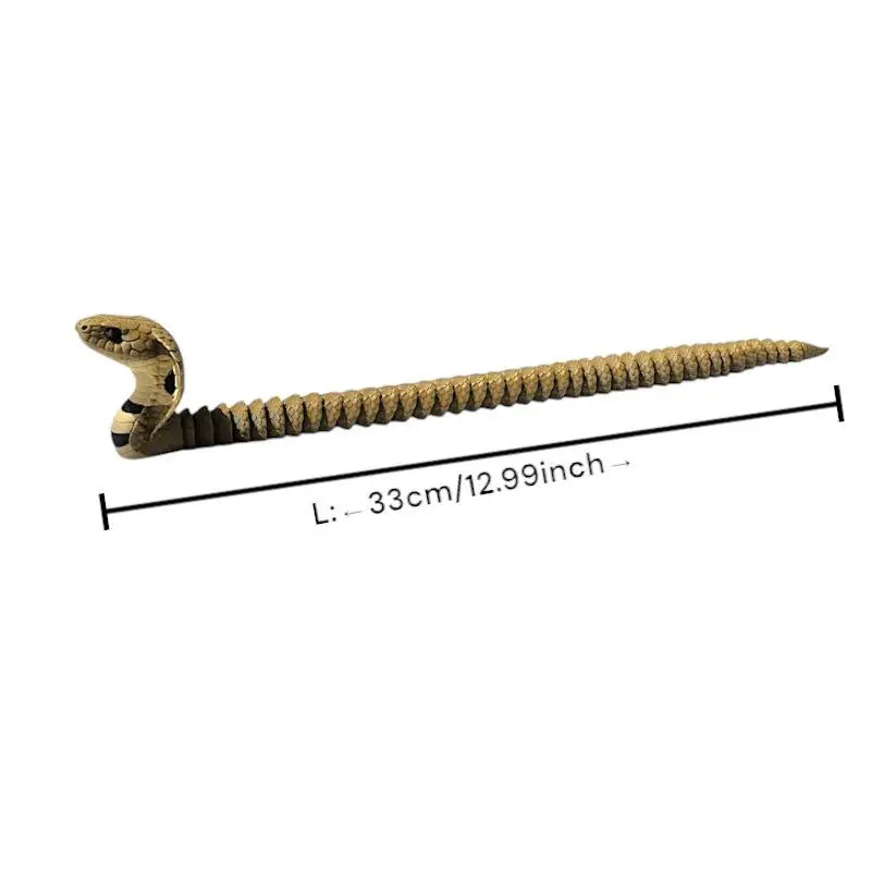 3D Printed King Cobra Statue Realistic Modeling Realistic Modeling Snake Ornaments Tabletop Display. Qme Yellow