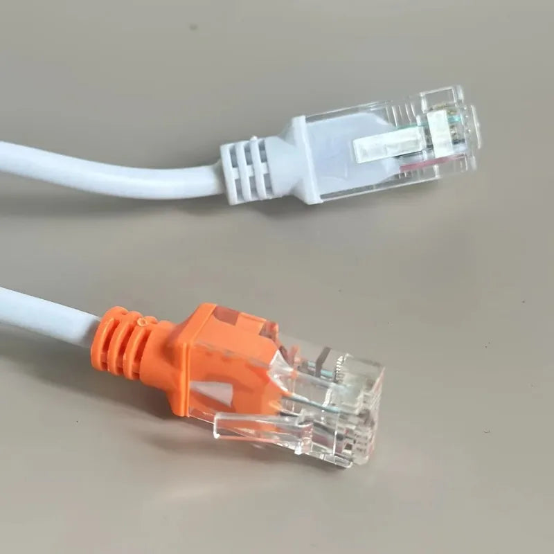 2PCS Ethernet Cable Splitter 1 to 2 Adapter RJ45 4P8C PoE Converter Connector Qme