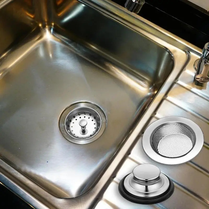 Kitchen Sink Drain Filter 6 Pack Stainless Steel Kitchen Sink Stopper Dish Odor-Proof Drainer Plug Cover Anti-Clogging Food Qme