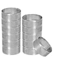 12pcs Stainless Steel Mousse Cake Mold Round Tart Ring French Flan Ring Baking Mold Biscuits and Pastries Mold Baking Tools Qme 12Pcs