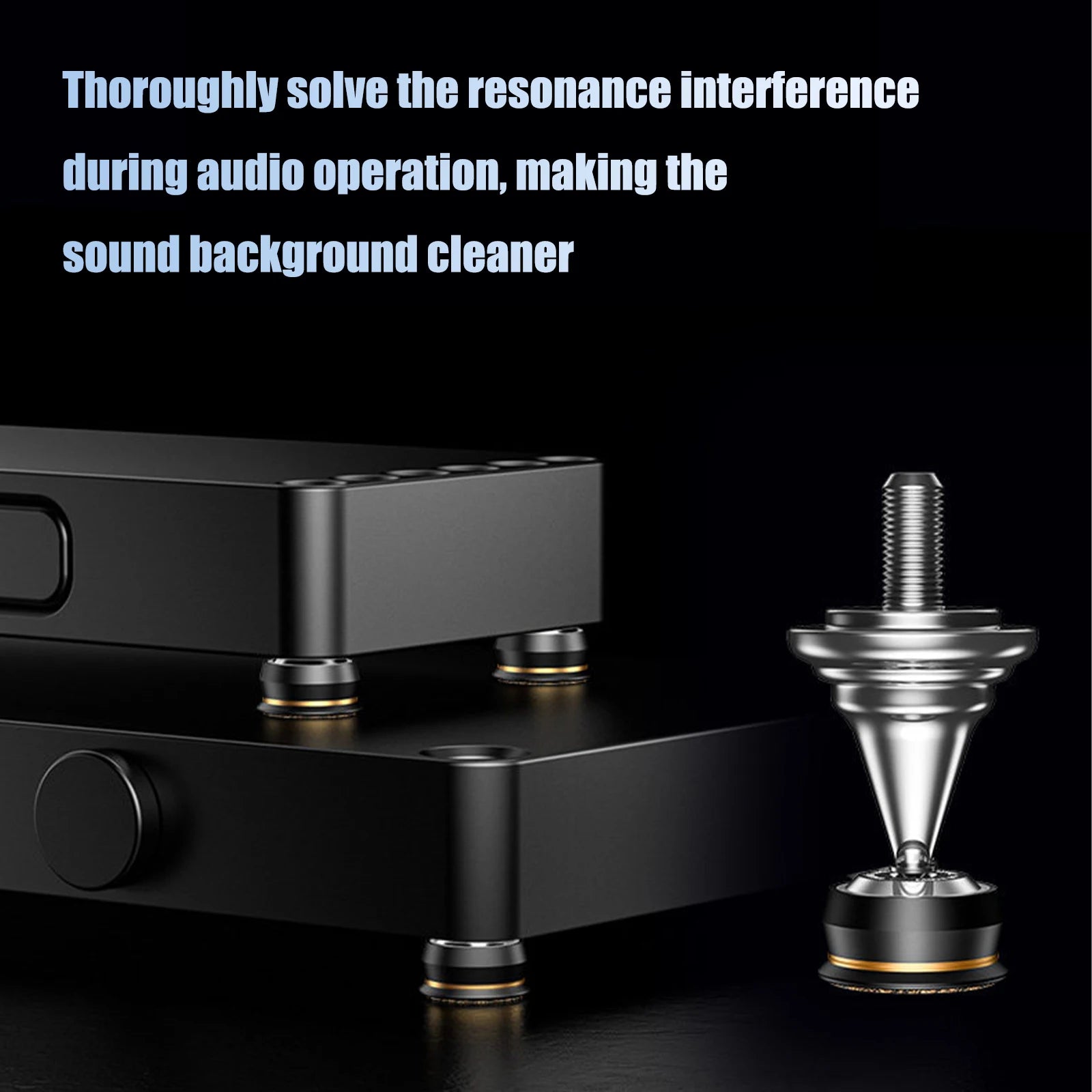 Speaker Isolation Stand Feet Stainless Steel Audio Isolation Feet 63x26mm Universal for Subwoofer CD DVD Amplifier Turntable Qme