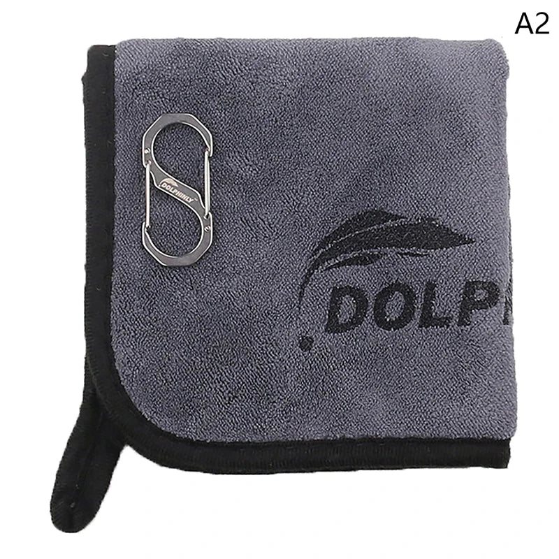Portable Buckle Fishing Towel Thickened Anti Slip Hand Wiping Qme A2
