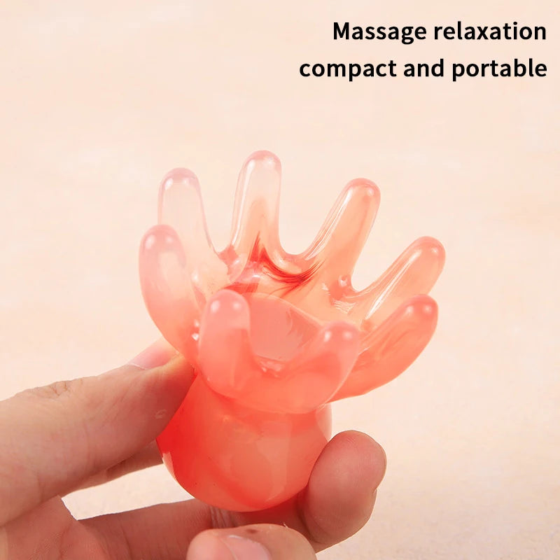 Resin Octopus Shaped Head Meridian Acupoint Massage Comb Wide Tooth Qme