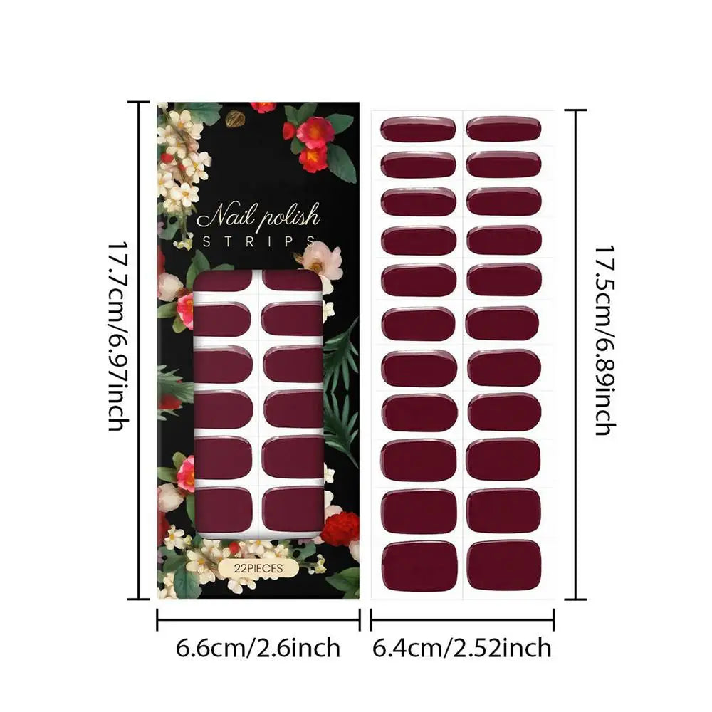 Lucky Red Self Adhesive Nail Sticker Beautiful Stickers Long-lasting Qme set China Mainland