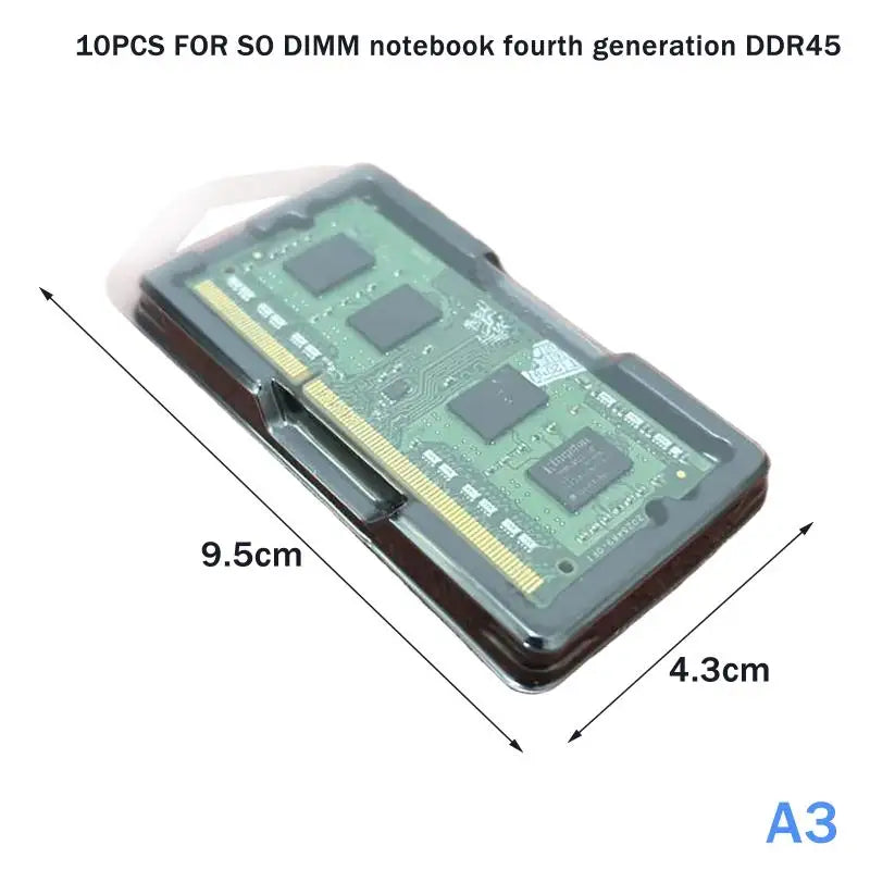 SO DIMM DDR DDR3 DDR4 DDR5 Memory Module Box Protective Case CPU Qme 10PCS A3