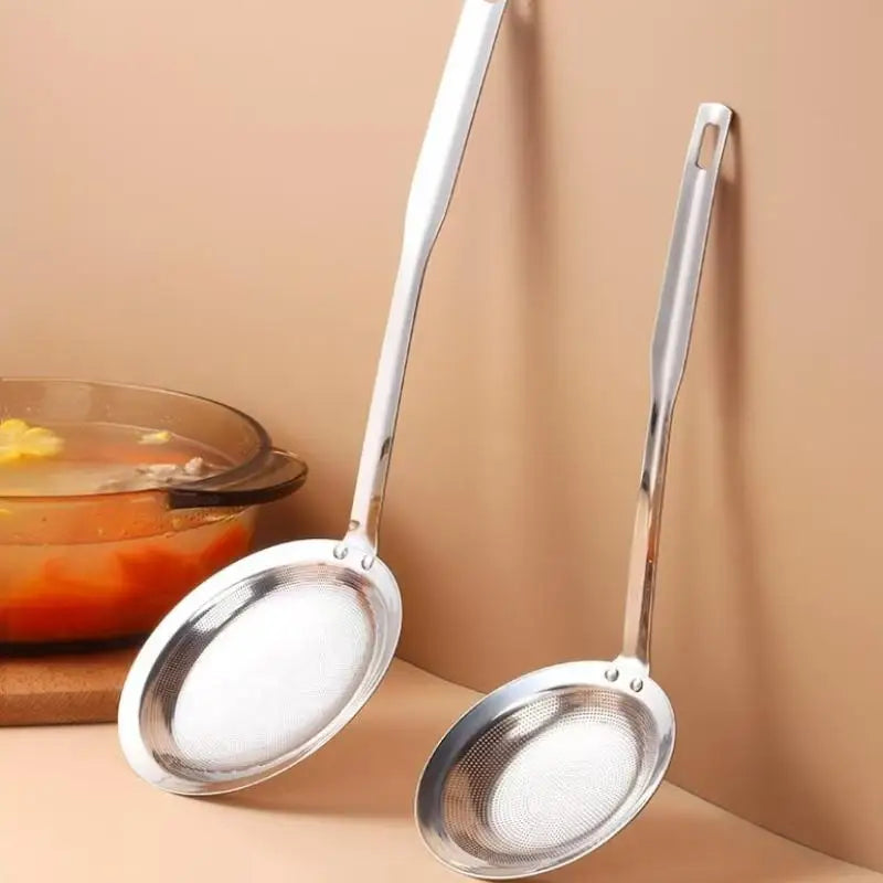 Grease Foam Filter Handle Kitchen Tool Stainless Steel Fine Mesh Fat Qme