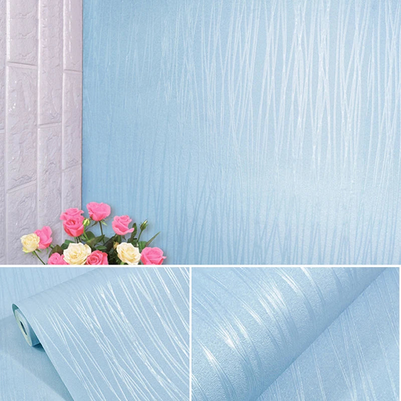 3D Solid Vinyl Self-adhesive Wallpaper Walls Rolls Contact Paper Qme