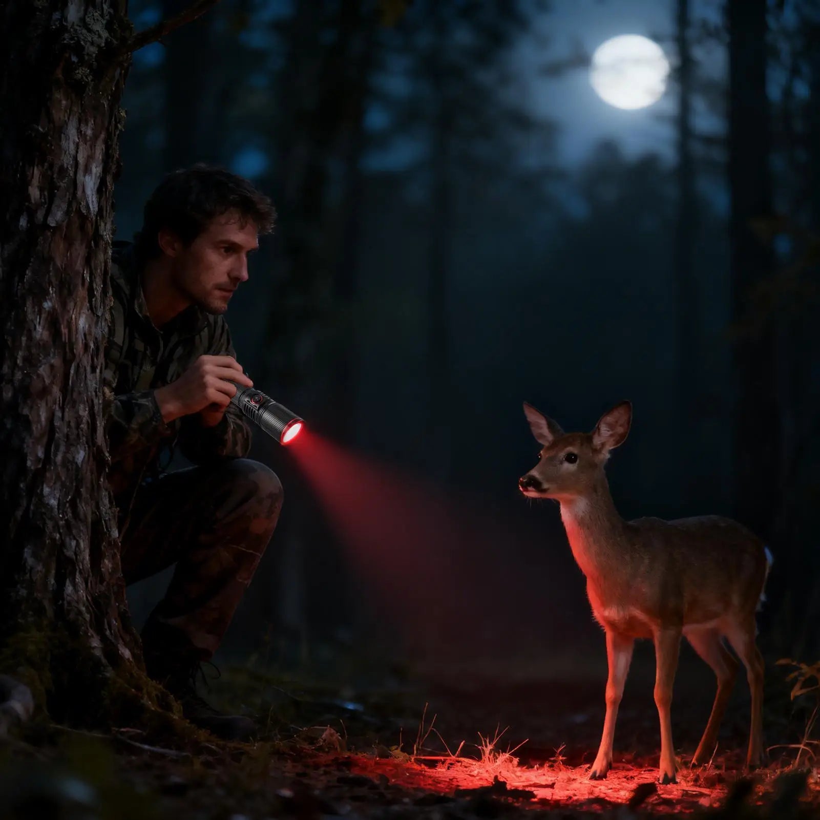 Flashlights Home Type-c Charging Torch Lamp Four-color Illumination Qme