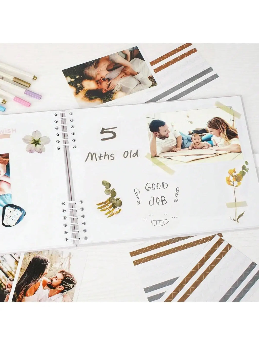 Scrapbook DIY Picture Book Album 40 Pages(29*20.5cm), Large Capacity, Pictures Album Book Birthday Wedding Anniversary Qme