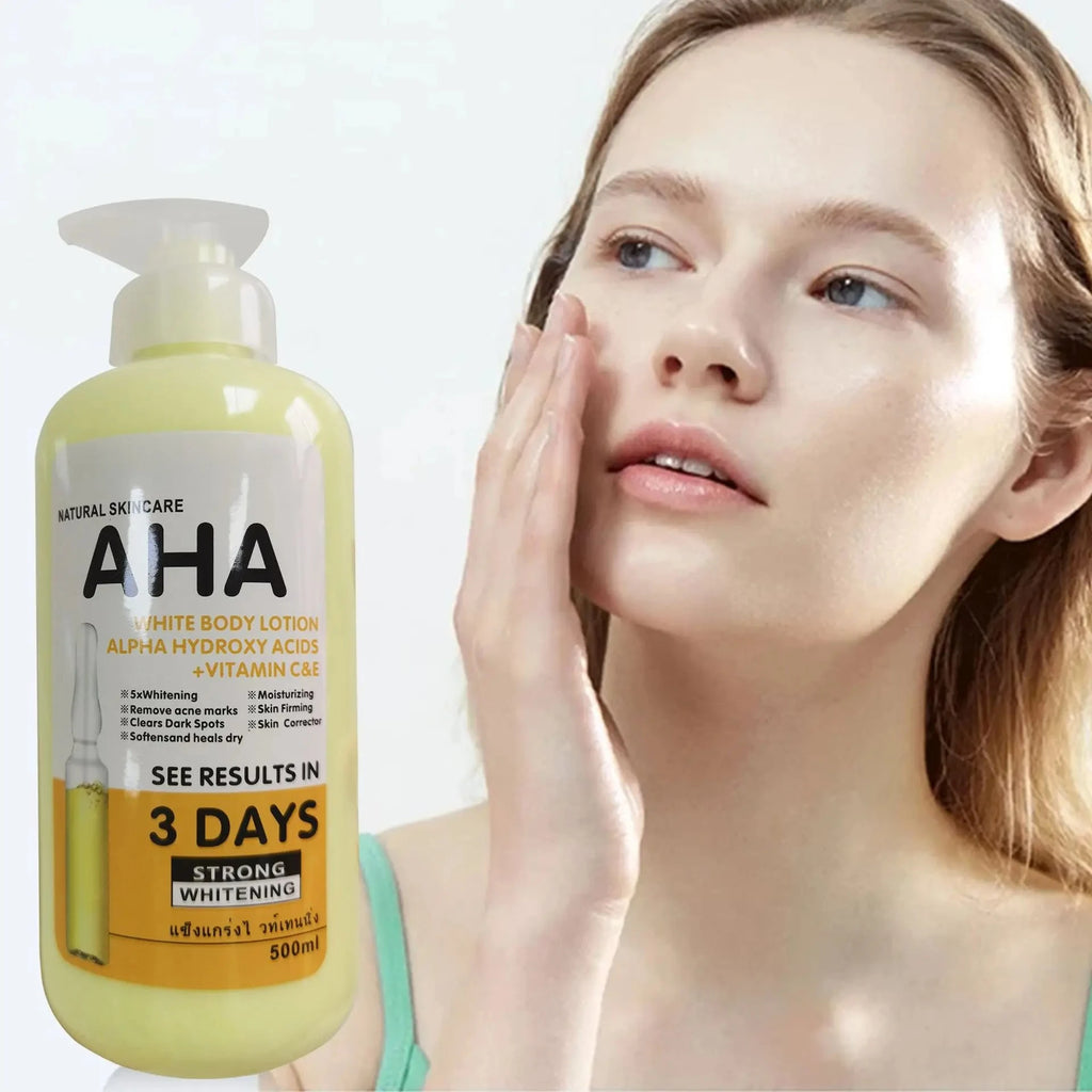 500ml Whitening Body Cream Hydroxy Acids Vitamin C&E Moisturizing Lightening Body Lotion Skin Care Remove Acne Marks Qme Default Title