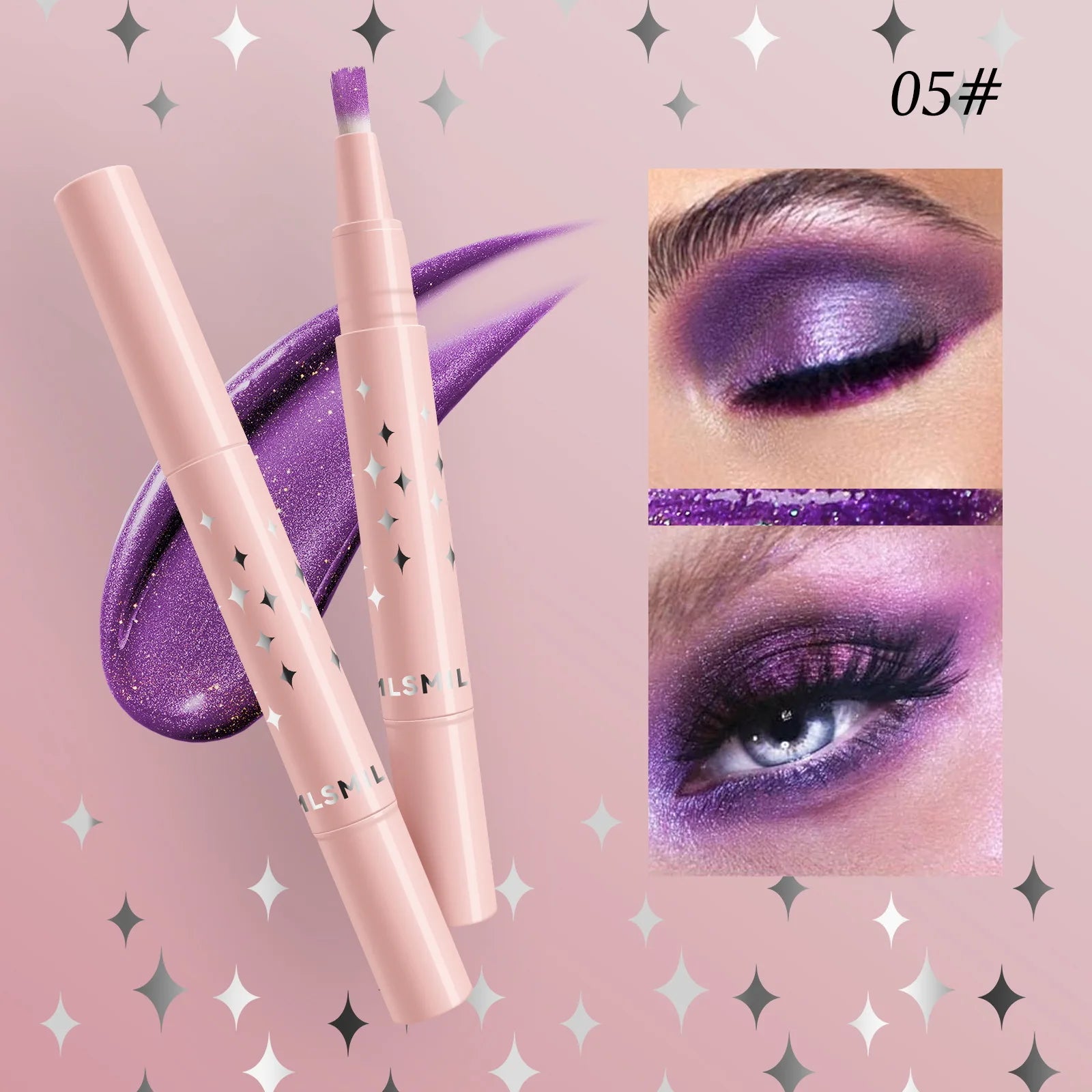 With Bristles Glitter Liquid Eyeshadow Cream Shimmer Bronzers Highlighter Makeup Gel Face Body Brighten Natural Contour Makeup Qme 05