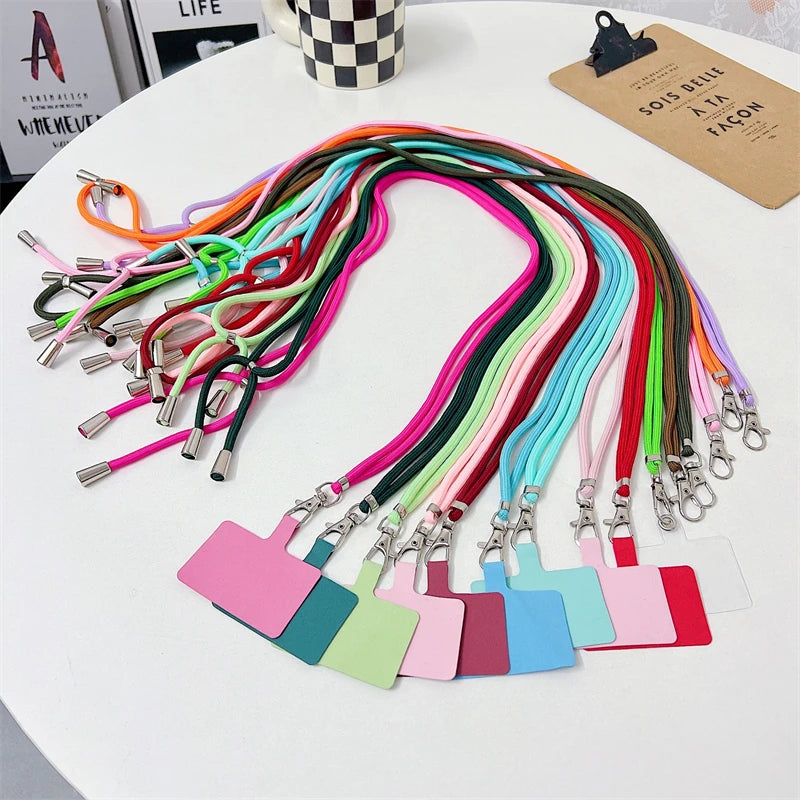 2Pcs Universal Adjustable Phone Lanyard Strap Mobile Phone Hanging Rope Neck Straps Anti-lost Lanyards Cell Phone Accessories Qme