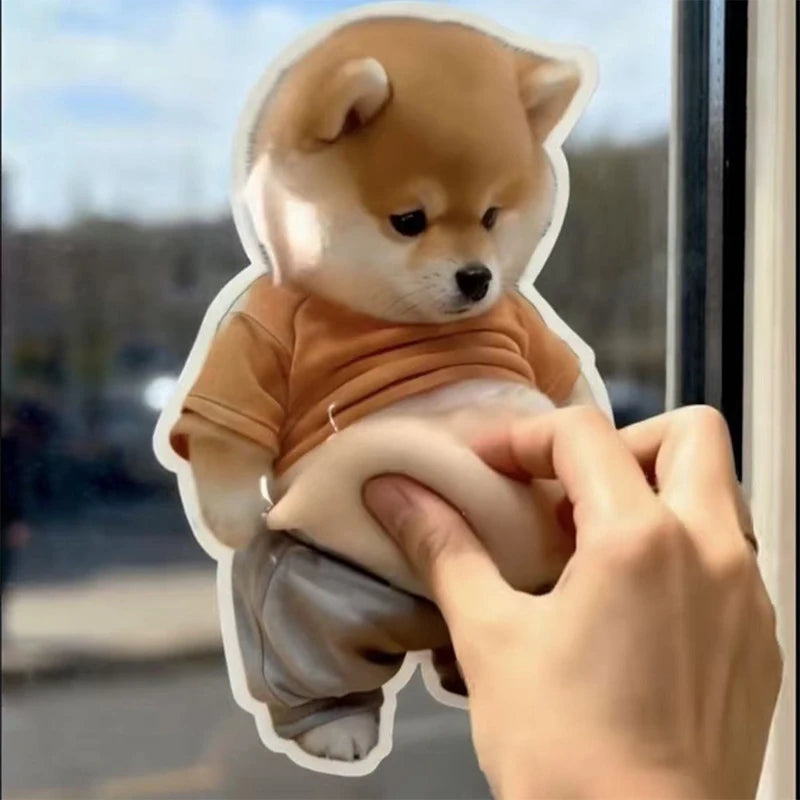 1 Refrigerator Wall Decoration Silicone Self-adhesive Sticker 3D Cute Qme