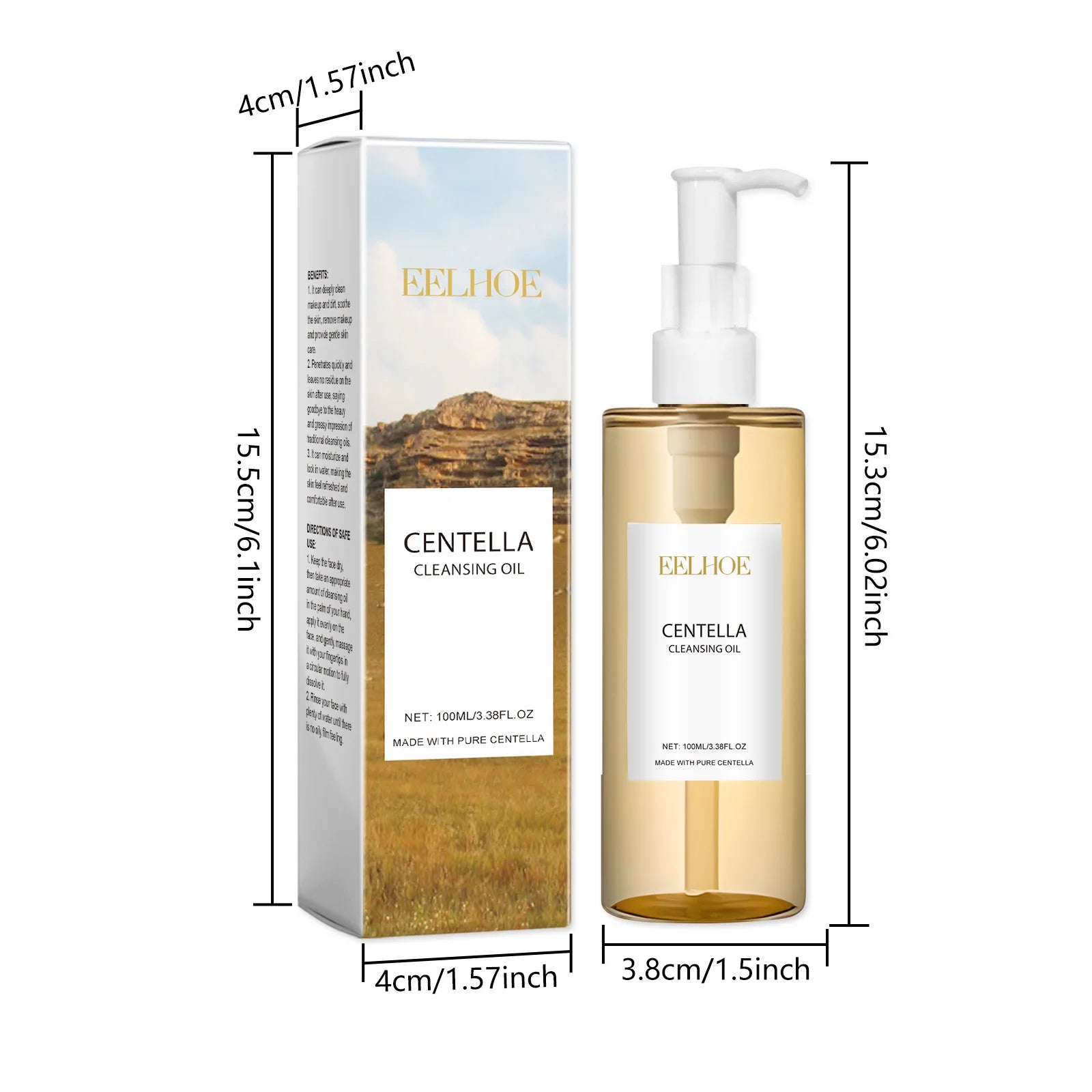 Centella Skin Care Set Centella Serum Face Wash Cleansing Oil Facial Care Set Soothing Refreshing Smooth Glowing Face Essence Qme Cleansing Oil 100ml