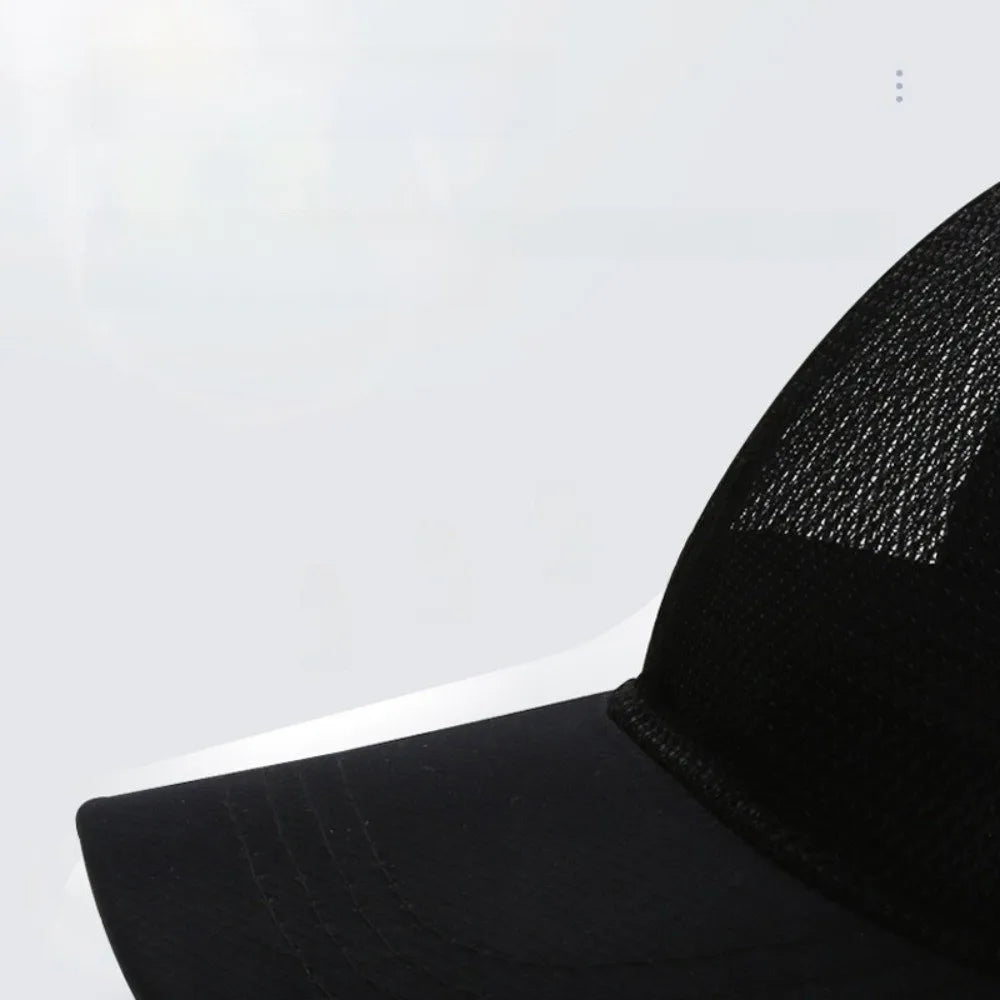 Adjustable Full Mesh Baseball Cap Sun Protection Openwork Quick Dry Baseball Cap Polyester Soild Color Hollow Out Baseball Cap Qme