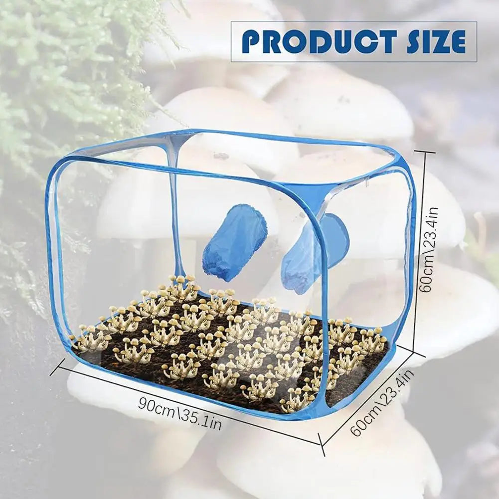 Still Air Box Mushroom Grow Kit Portable Compact Still Air Box Mycology Mushroom Fruiting Chamber Grow Tent for Home Scientists Qme
