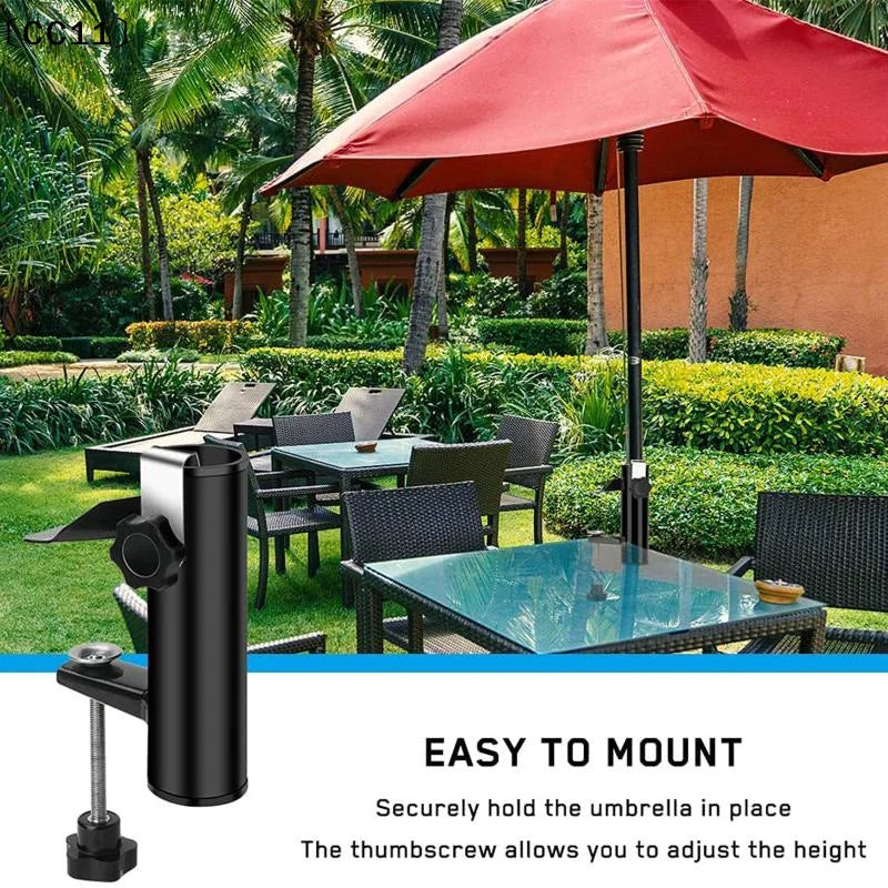 Outdoor Patio Beach Sunshade Umbrella Fixing Clip Garden Holder Qme