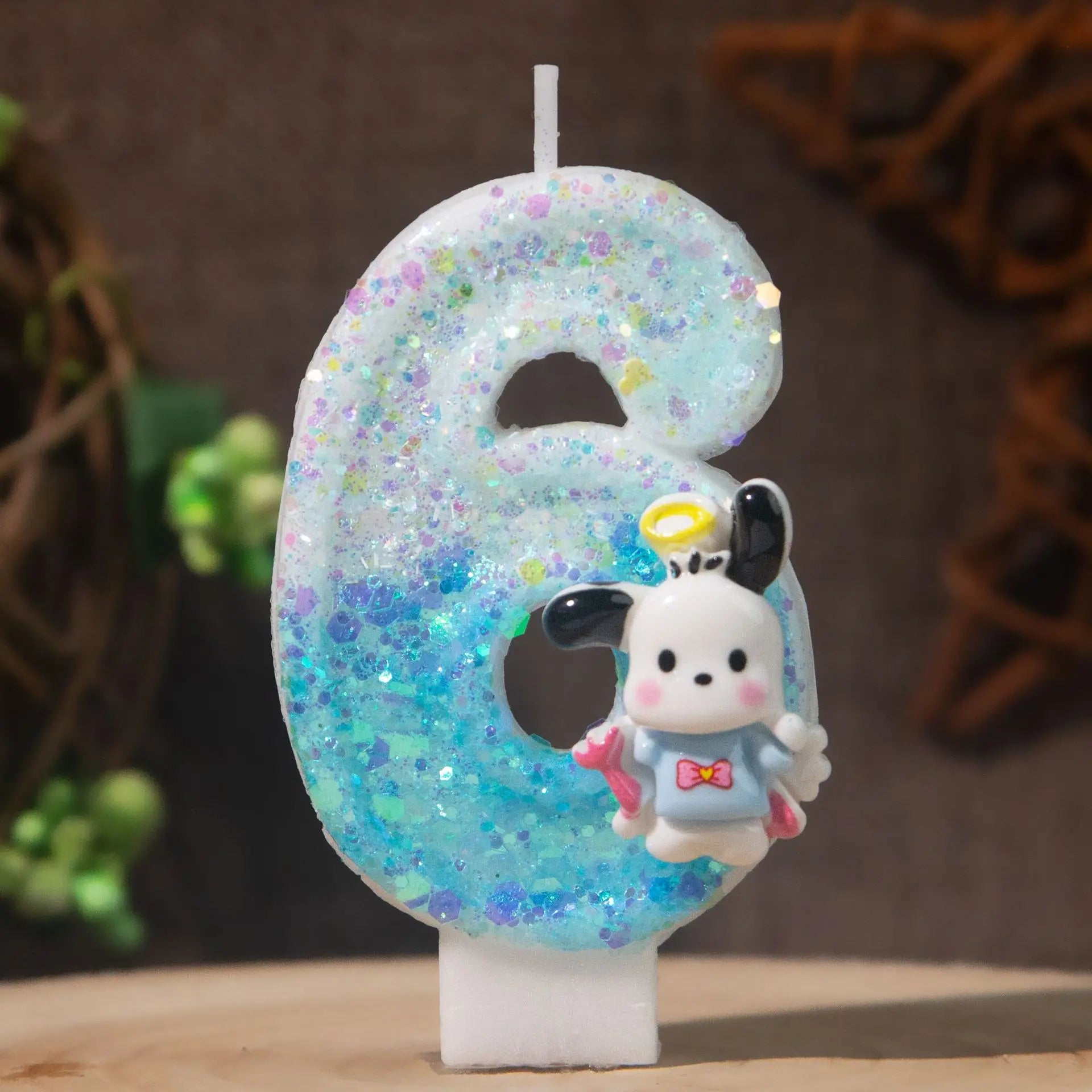 Pacha Dog 0-9 Numbered Birthday Candles Pink Cartoon Cake Topper Decorations Student Birthday Party Supplies Qme 6