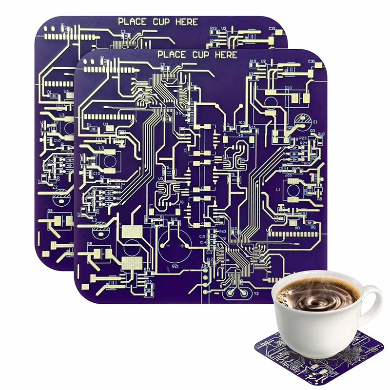 Creative Circuit Board Coaster Drinkware Accessories Personalized PCB Qme