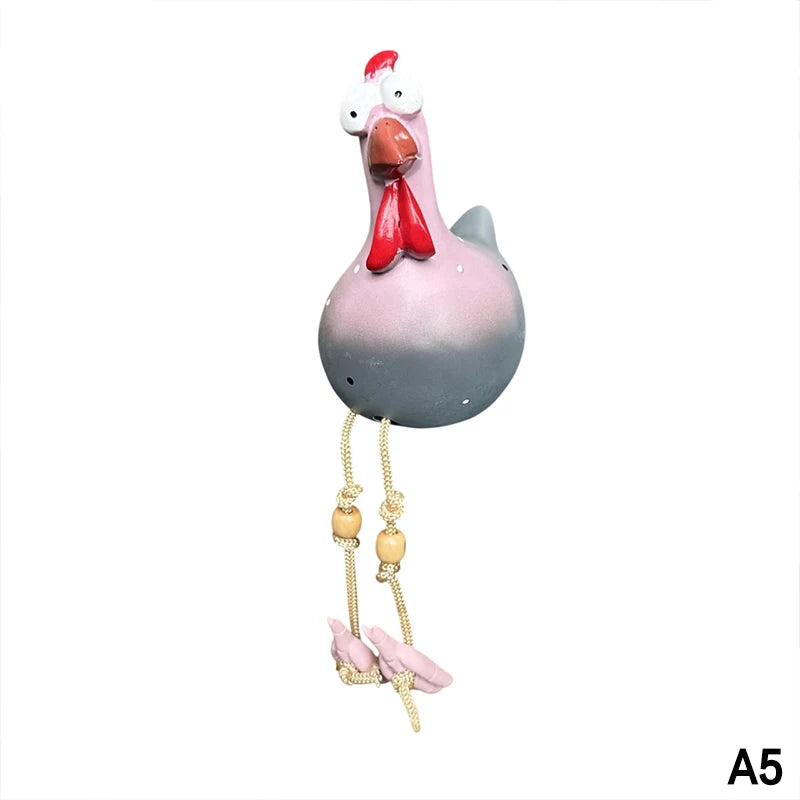 Rooster Figurine Resin Animal Statue Garden Yard Decoration Home Qme A5