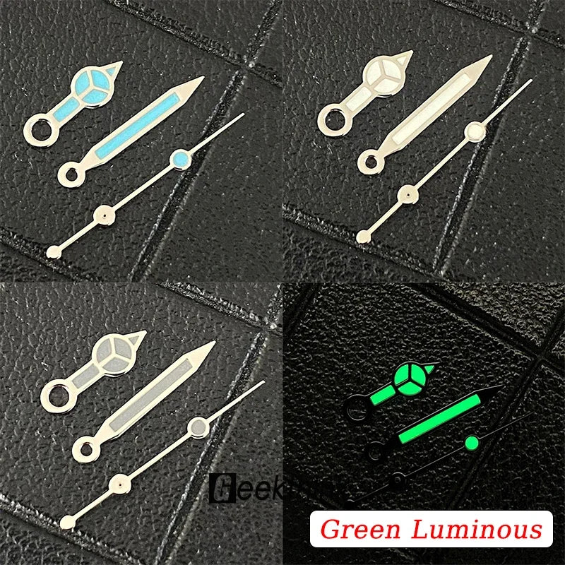 Watch Hands Blue Luminous Hands for NH35 NH36 Movement Watch Accessories Three-Hands Customized 904L VS Clean Japan Watches Qme