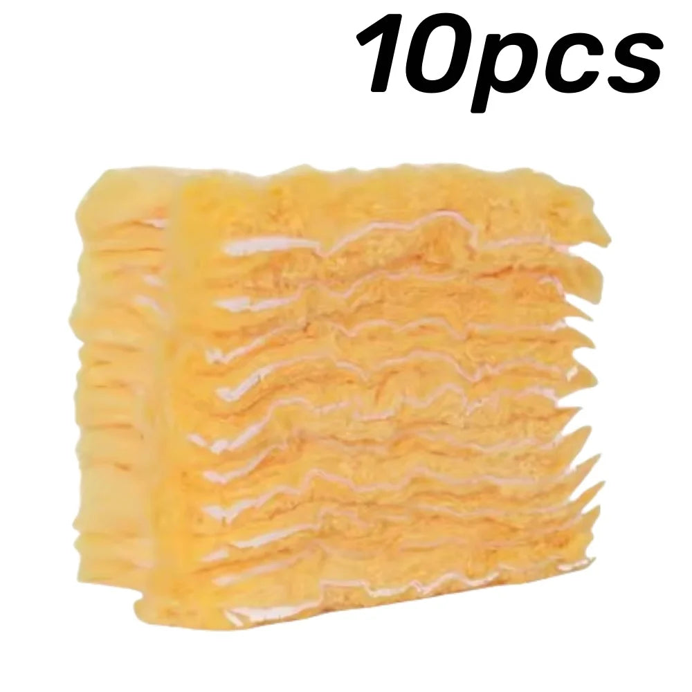 Double Sided 360 ° Electrostatic Precipitator for Household Clean Ceiling Corner Dust Spider Web Replaceable Dust Removal Cloth Qme Yellow 10pcs