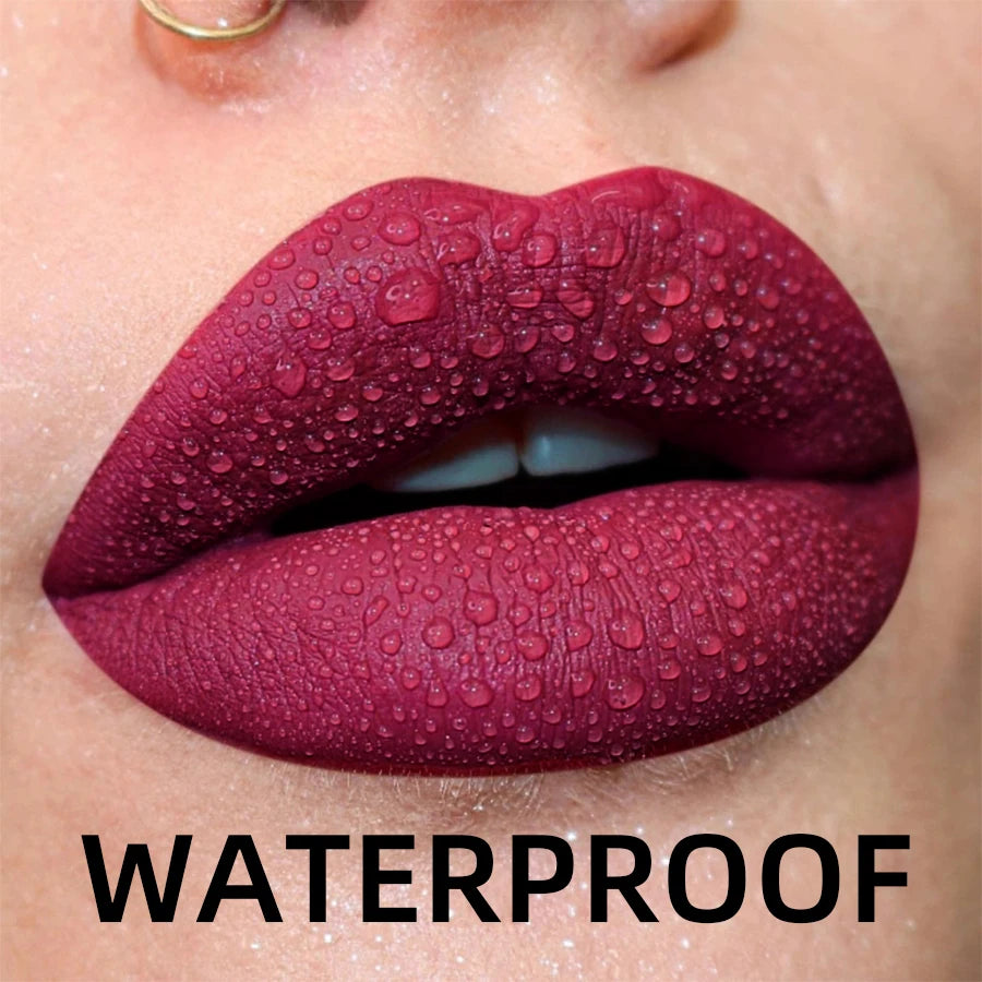 19 Colors Matte Velvet Lip Gloss Waterproof Liquid Lipstick Nude Qme 04