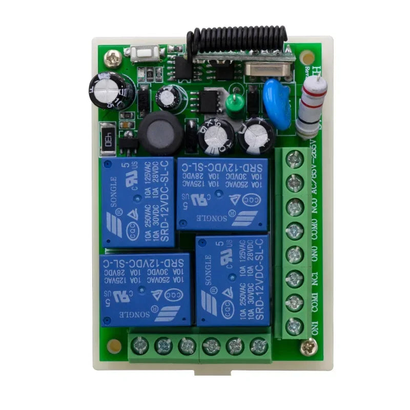 500M Long Range AC 220 V 1CH 1CH Wireless RF Remote Control Light Switch 10A Relay Output Radio Receiver Module+Transmitter Qme