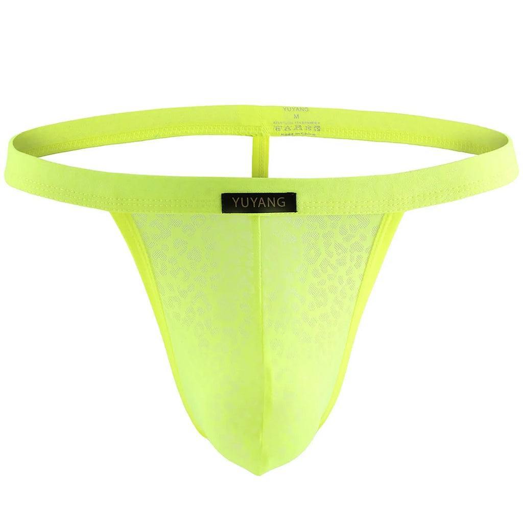 Man's Sexy Breathable G-string Elastic Comfortable Thin Quick Dry Low-rise Bulge Pouch T Back Thong Home Underwear Qme