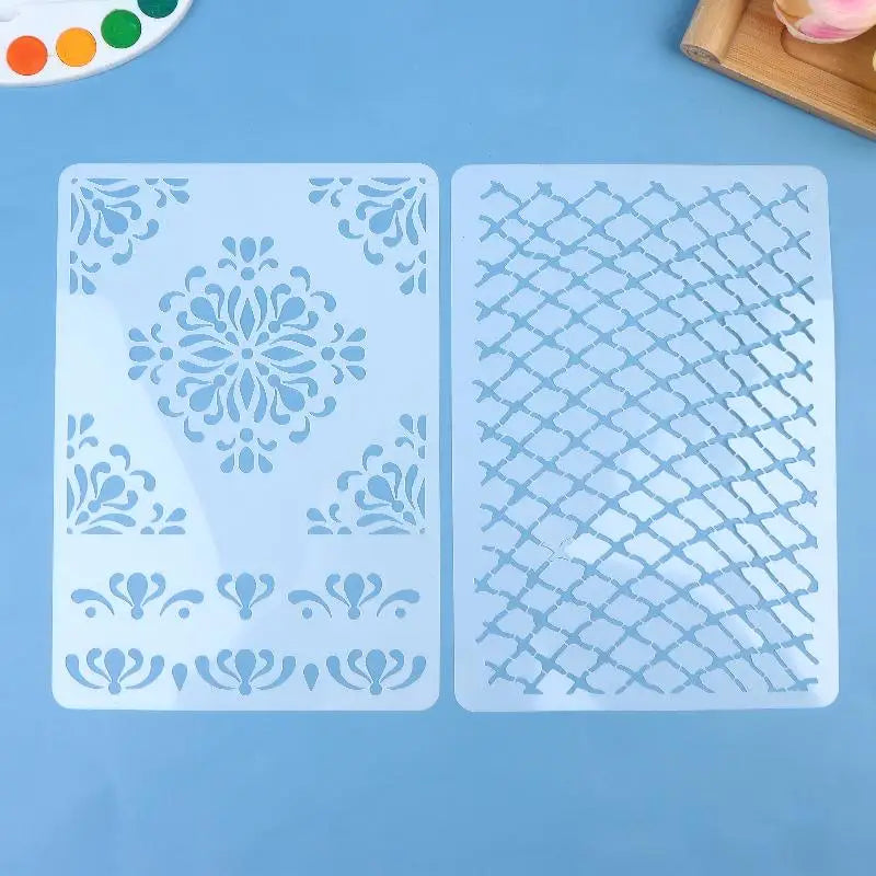 DIY Scrapbooking Reusable Bird Pattern Stencil Card Making Crafts Qme