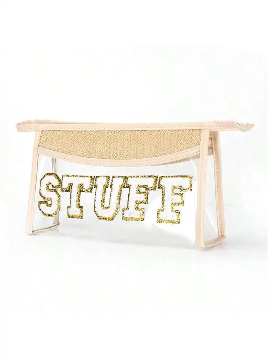 Transparent Makeup Bag Storage Waterproof Zipper Women's Toilet Qme STUFF