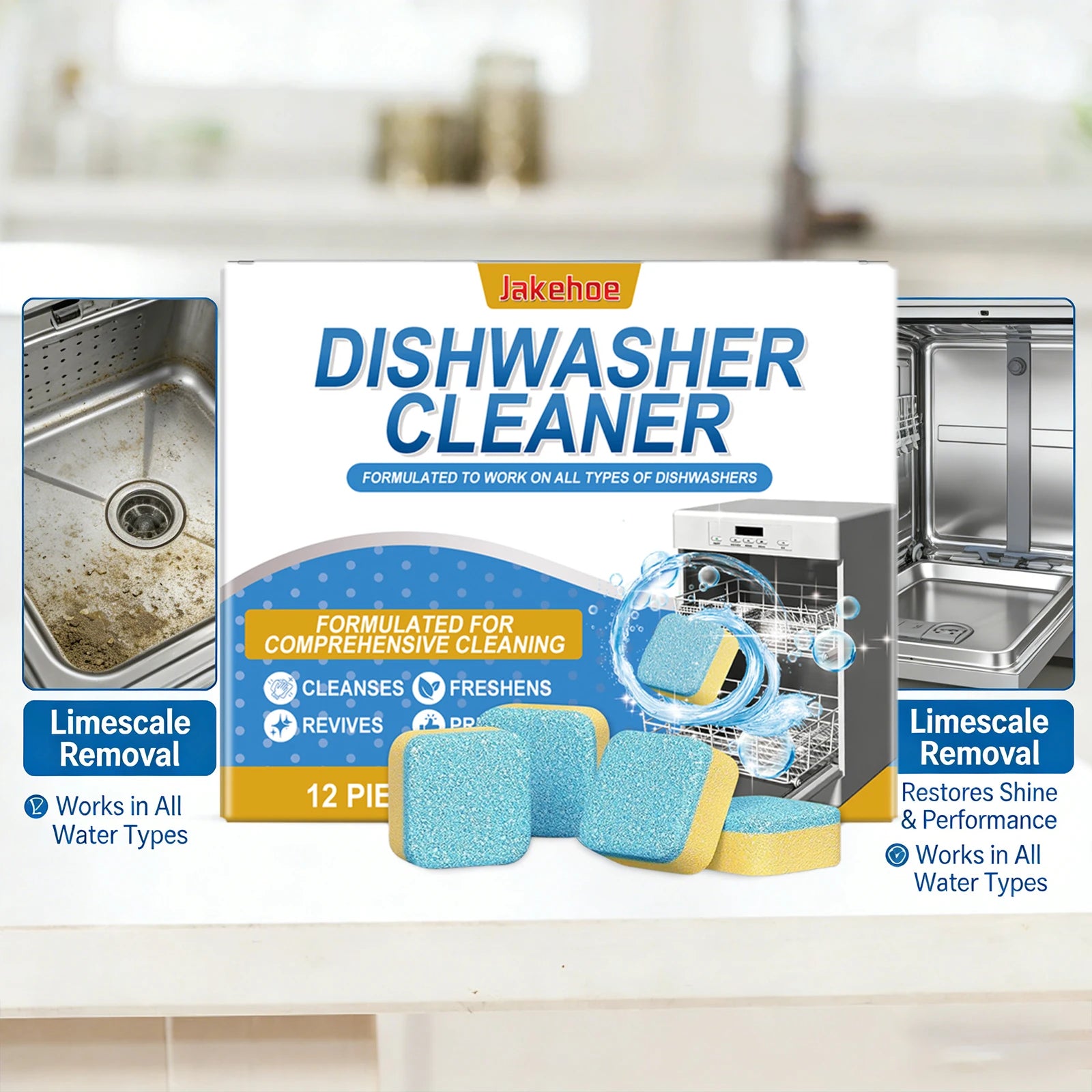 Dishwasher Cleaning Tablets Remove Residual Oil Stains Reduce Bacteria Eliminate Odors Dishwasher Cleaning Effervescent Tablets Qme
