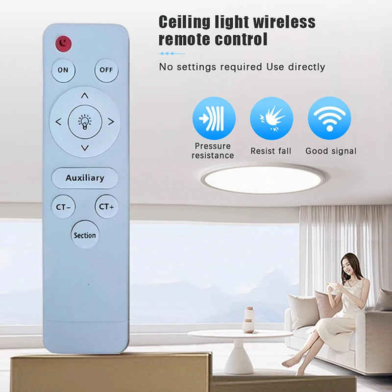 Infrared Remote Control Stepless Dimmer LED Fan Lamp Living Ceiling Room For Light Ceiling Light Floodlight Remote Control. Qme