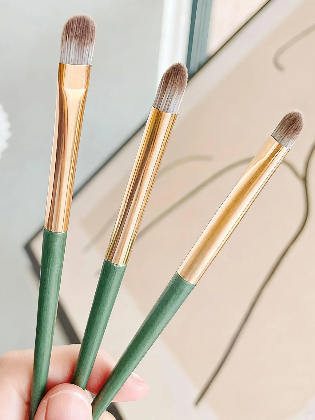Multicolor Baked Powder Makeup Set Waterproof Brightening Setting Concealing Smudge Proof with 3 Pcs Brushes Valentine's Day Gif Qme