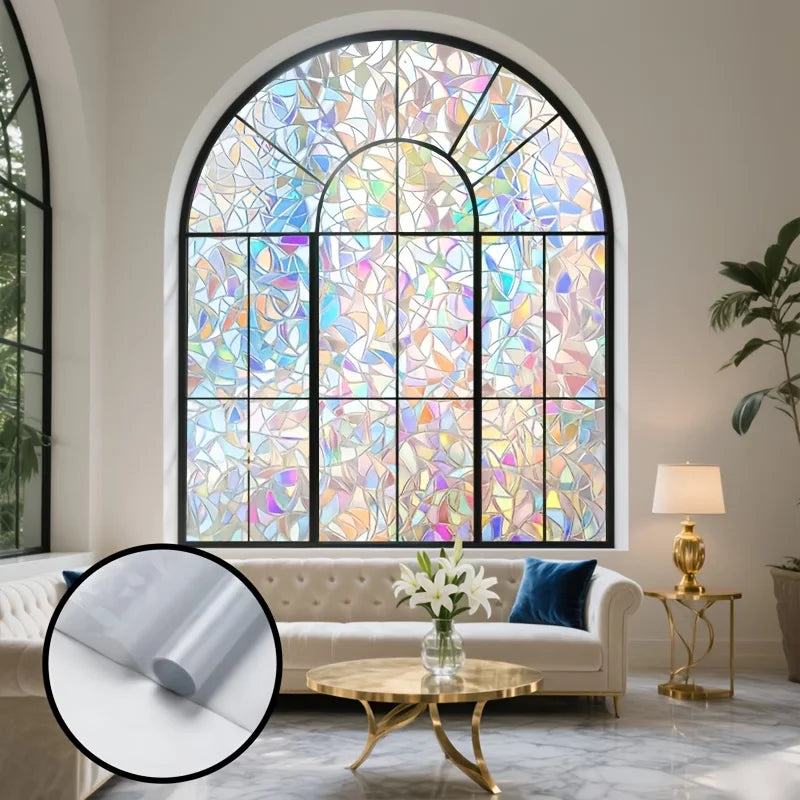 Laser Prism Electrostatic Window Film Adhesive-free Adsorption UV Qme