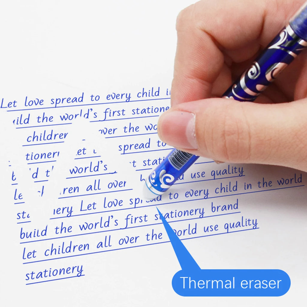 12-32Pcs/Set Erasable Ballpoint Gel Pens Set 0.5 Mm Fine Point Blue Kawaii for Writing Stationery Office School Supplies Qme