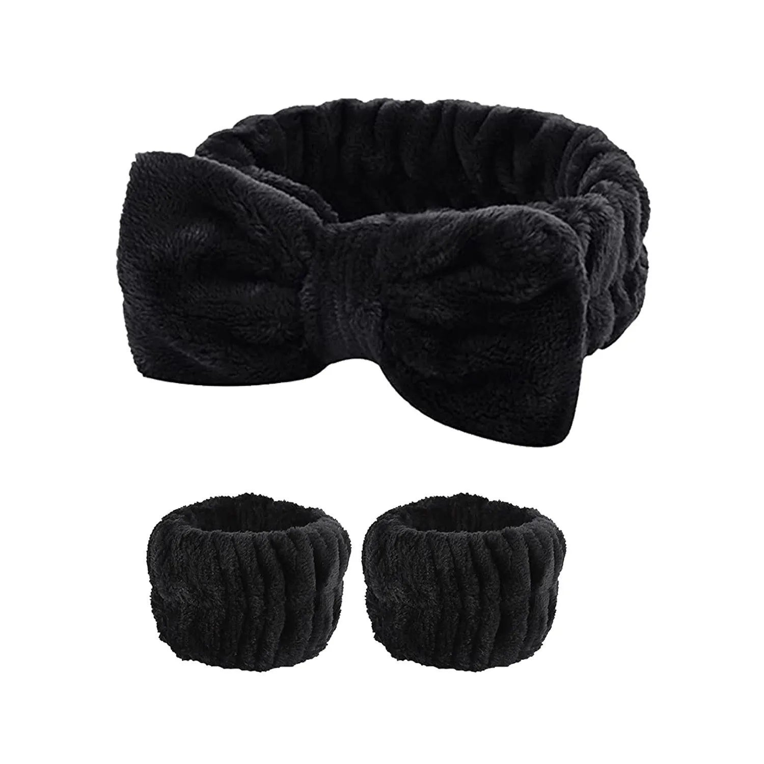 Wash Face Wristband Headband Skin Care Spa Water Absorption Qme Black China Mainland