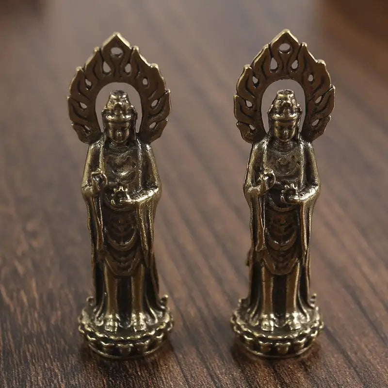 Buddha Guanyin Statue Bodhisattva Handicraft Buddhist Decor Desktop Qme